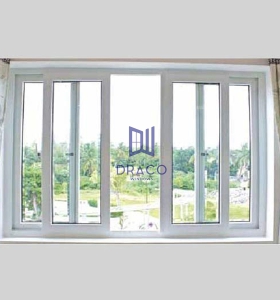 Cửa sổ mở lùa 4 cánh nhựa lõi thép